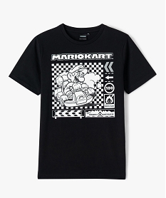 tee-shirt a manches courtes avec motif mario garcon - mariokart noirJ345901_1