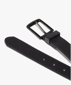 ceinture grainee avec large boucle en metal mat homme noir standard ceintures et bretellesJ405801_3