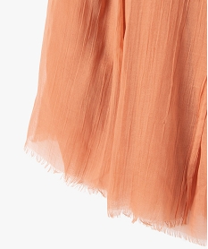 foulard extra fin en polyester recycle uni femme orange vifJ490201_2