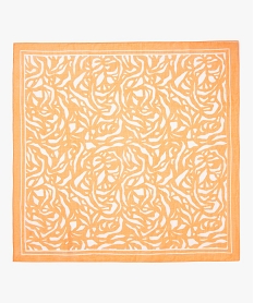 foulard carre en coton femme 60x60 cm orange standardJ492801_3