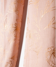 foulard rectangulaire en popeline de coton a motif dore femme rose autres accessoiresJ492901_3