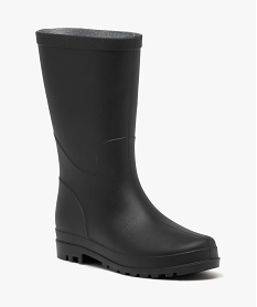 bottes de pluie femme unies a semelle crantee noir vif bottes de pluie et apres-skiJ497901_2