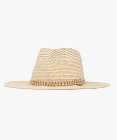 chapeau de paille trilby a larges bords et sequins brillants femme beige standard autres accessoiresJ508301_1