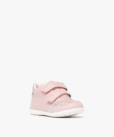baskets bebe fille a double scratch et a motifs brillants - geox rose standard chaussures de parcJ530401_2