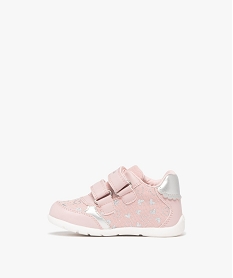 baskets bebe fille a double scratch et a motifs brillants - geox rose standard chaussures de parcJ530401_3