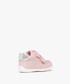 baskets bebe fille a double scratch et a motifs brillants - geox rose standard chaussures de parcJ530401_4