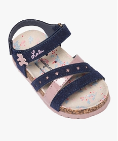 sandales multibrides bebe fille - lulucastagnette bleu sandales et nu-piedsJ533301_3