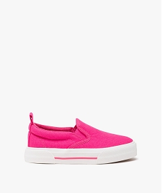 GEMO Tennis en toile unies sans lacets fille rose vif