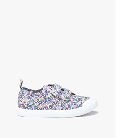 GEMO Tennis fille en toile imprimée à fleurs avec double scratch bleu chine