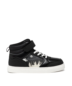 GEMO Baskets mid-cut à motifs manga garçon noir vif