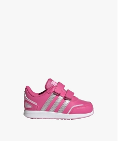 GEMO Baskets bébé fille running à double scratch Switch - Adidas rose vif