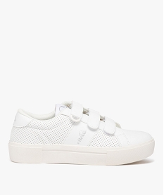 GEMO Baskets femme unies à triple scratch - Ellesse blanc chine