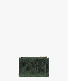 GEMO Porte-monnaie porte-cartes compact métallisé femme vert standard