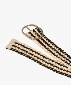 ceinture tressee avec fil paillete et grosse boucle en metal femme noir standard autres accessoiresJ676601_2
