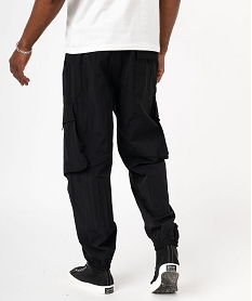 pantalon large en toile de parachute homme noirJ684201_3