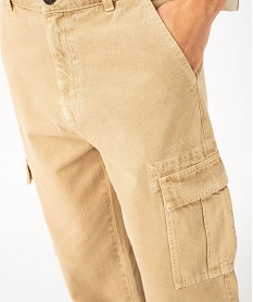 pantalon cargo en coton homme beige pantalonsJ685501_4