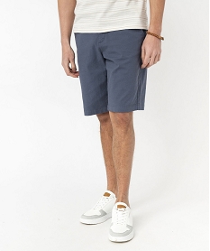 GEMO Bermuda chino en twill de coton stretch homme Bleu