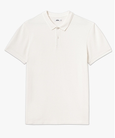 polo manches courtes en maille piquee homme blancJ701201_4