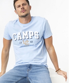 GEMO Tee-shirt à manches courtes avec inscription homme - Camps United Bleu