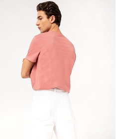 tee-shirt a manches courtes et col rond homme rose tee-shirtsJ710501_3