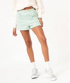 GEMO Short ample en éponge femme Vert