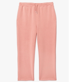 pantalon en maille avec ceinture elastique femme grande taille rose pantalonsJ761301_4