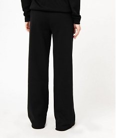pantalon en molleton coupe large et taille elastiquee femme noir pantalonsJ761501_3