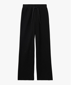pantalon en molleton coupe large et taille elastiquee femme noirJ761501_4