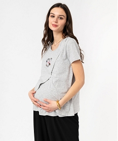 tee-shirt de grossesse et dallaitement a motifs grisJ774301_1
