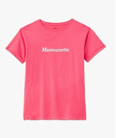 tee-shirt de grossesse compatible allaitement avec motif rose t-shirts manches courtesJ774801_4