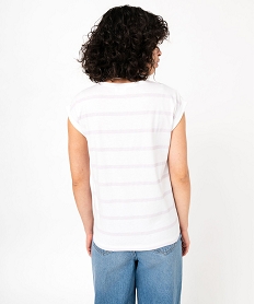 tee-shirt a manches courtes motif stitch femme - disney blancJ777201_3