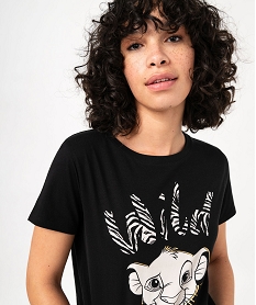 tee-shirt a manches courtes avec motif roi lion femme - disney noir t-shirts manches courtesJ779701_2