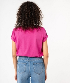 tee-shirt a manches courtes avec motif boheme femme rose t-shirts manches courtesJ781501_3