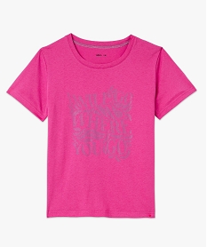 tee-shirt a manches courtes avec motif boheme femme rose t-shirts manches courtesJ781501_4
