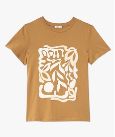 tee-shirt a manches courtes avec motif en relief femme orange t-shirts manches courtesJ783001_4