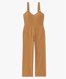 combinaison pantalon femme a bretelles contenant du lin orange combinaisons pantalonJ799301_4