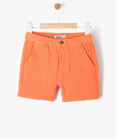 short en gaze de coton bebe garcon orange shortsJ806801_1