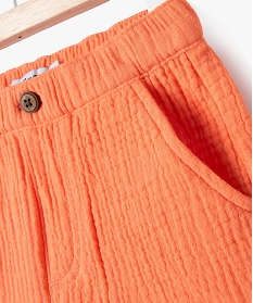 short en gaze de coton bebe garcon orange shortsJ806801_2