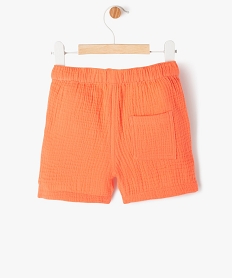 short en gaze de coton bebe garcon orange shortsJ806801_3