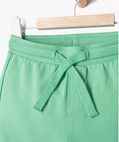 short en maille avec ceinture bord-cote bebe garcon vert shortsJ813401_2