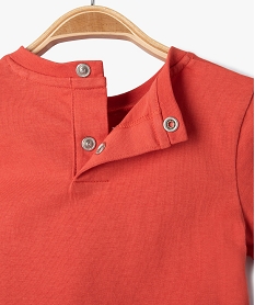 tee-shirt a manches courtes avec inscription bebe garcon - lulucastagnette rouge tee-shirts manches courtesJ819001_2