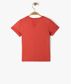 tee-shirt a manches courtes avec inscription bebe garcon - lulucastagnette rouge tee-shirts manches courtesJ819001_3