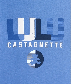 tee-shirt a manches courtes avec inscription bebe garcon - lulucastagnette bleu tee-shirts manches courtesJ819101_2