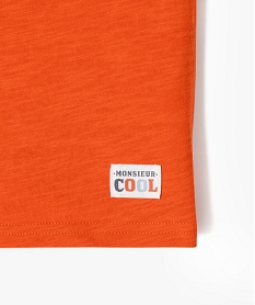 tee-shirt avec motif estival bebe garcon orangeJ823301_4