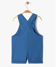 salopette courte en coton bebe garcon bleu shorts et bermudasJ823501_3