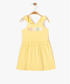 robe imprimee a bretelles volantees bebe fille jaune robesJ844601_1