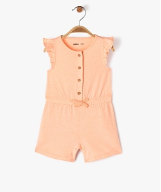 combishort sans manches en jersey de coton imprime bebe fille rose pantacourts et shortsJ845501_1