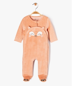 GEMO Pyjama en velours avec motif animal bébé fille rose standard