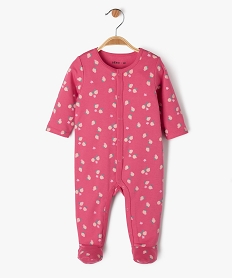 GEMO Pyjama dors-bien imprimé en coton fermeture devant bébé fille rose standard