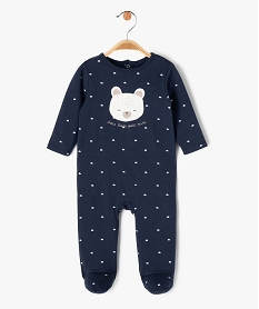 GEMO Pyjama dors-bien à motif ourson bébé Bleu